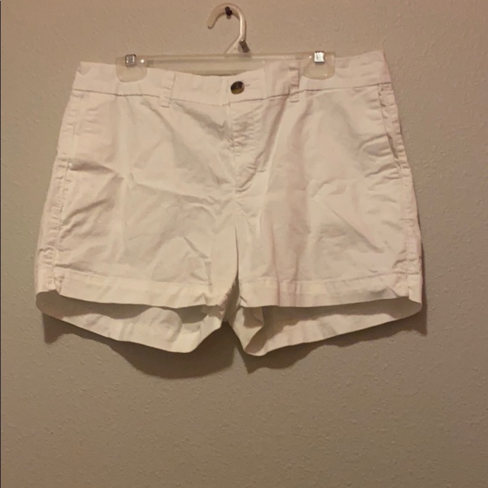 White summer shorts